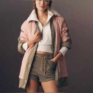 Pilcro Sherpa Fleece Collar Quilted Liner Coat, XLarge, BNWT